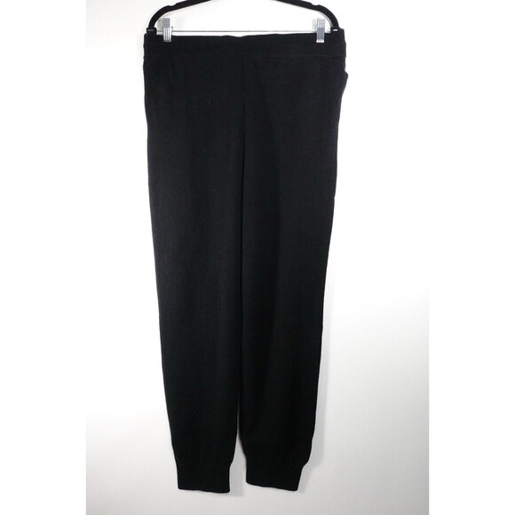 New Quince Women’s Black Mongolian Cashmere Sweatpants Size L 0686 - Picture 8 of 9